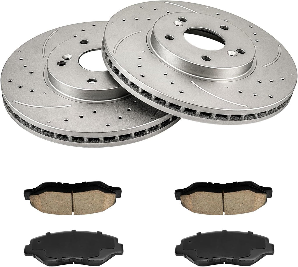 KAX Front Brake Kit for Honda Pilot 2003-2008, 11.81inch Brake Rotors Pads Kit, #31275+D914 Front Brakes