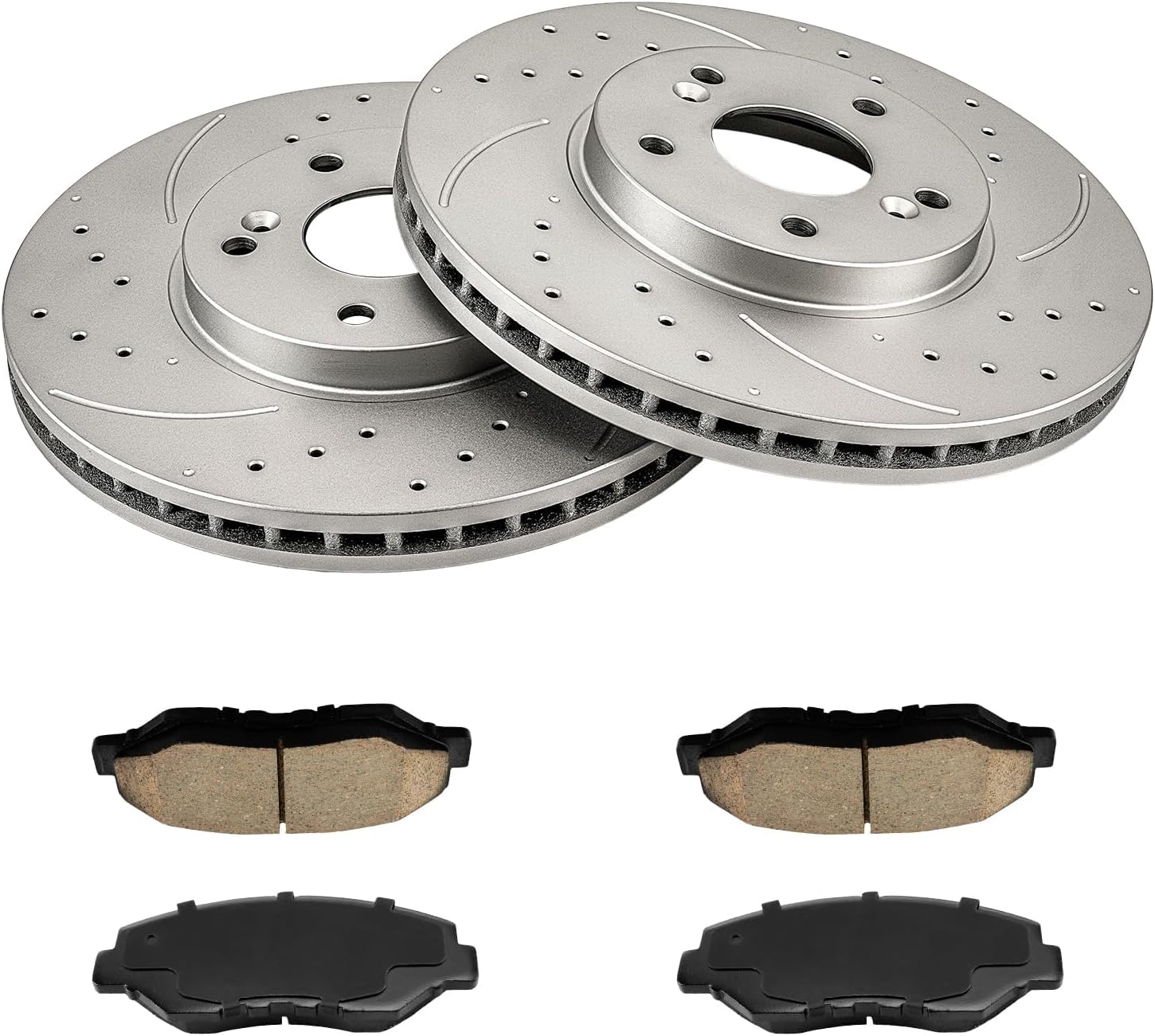 KAX Front Brake Kit for Honda Pilot 2003-2008, 11.81inch Brake Rotors Pads Kit, #31275+D914 Front Brakes