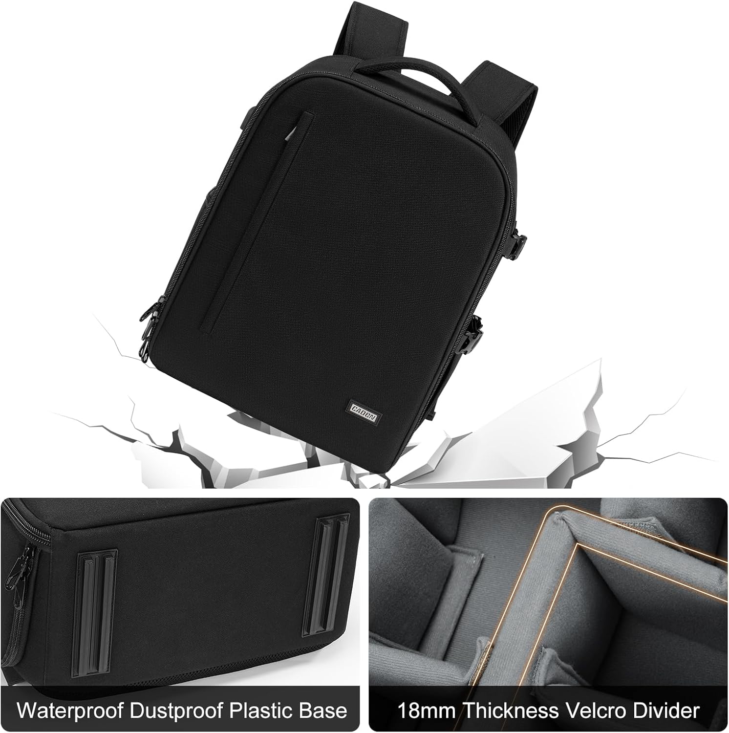 CADeN Camera Backpack, Extra Large DSLR Camera Bag with 17' Laptop Compartment, Waterproof Rain Cover, Professional Travel Hiking Camera Backpack Bag