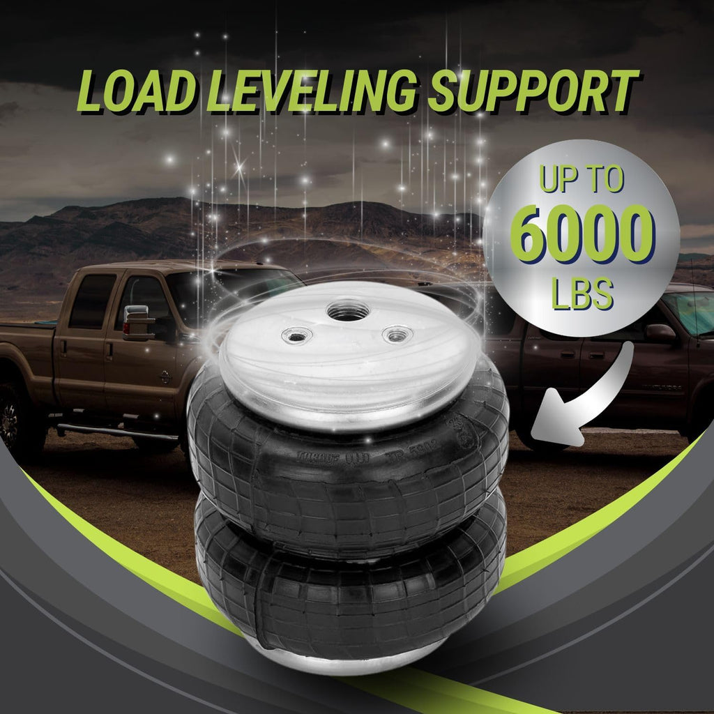6,000 Lbs Rear Air Bags Suspension Kit for 2001-2006 Chevrolet Chevy Silverado and GMC Sierra 1500 HD 2500 Truck Towing, Replacement for Firestone 2190 Ride Rite Airbags for Trucks Rear Suspension
