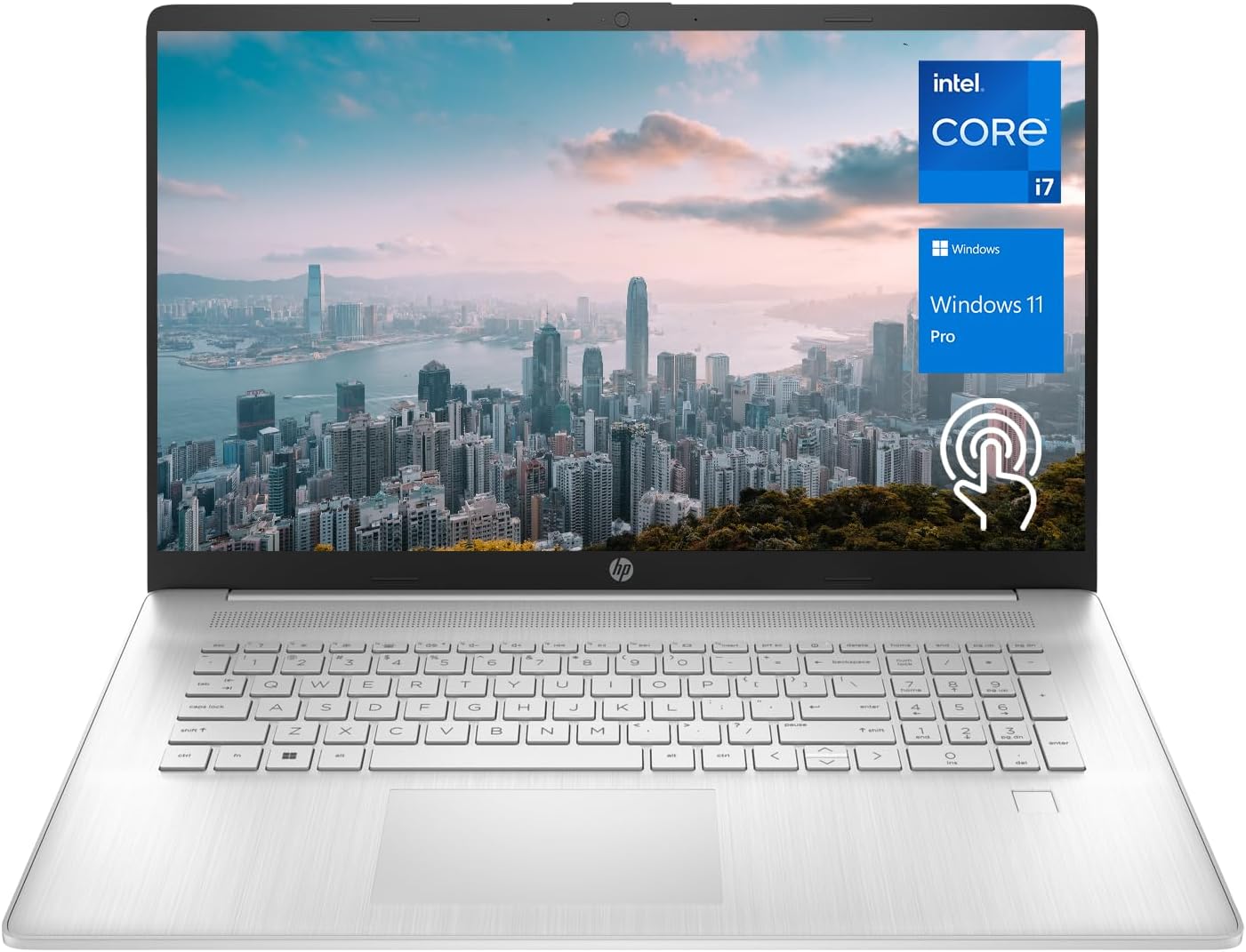 HP Essential 17t Business Laptop, 17.3' HD+ Touchscreen, Intel Core i7-1355U (> R5 7430U) for High-Performance Multitasking, 32GB RAM, 2TB SSD, HDMI, Fingerprint Reader, Wi-Fi 6, Windows 11 Pro