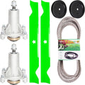 46 Inch Mower Deck Rebuild Kit for AYP Craft sman Husqvarna Pou LAN 2246LS 2346XLS YTA1946 YTA22V46 Includes 2 Spindle 187292, 2 Blade 21546611, 2 Idler 195945, 1 Be lt 21546607