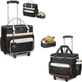 Ytonet Rolling Teacher Bag with Insulated Lunch Carrier & Rolling Laptop Bag with Large Cup Holder