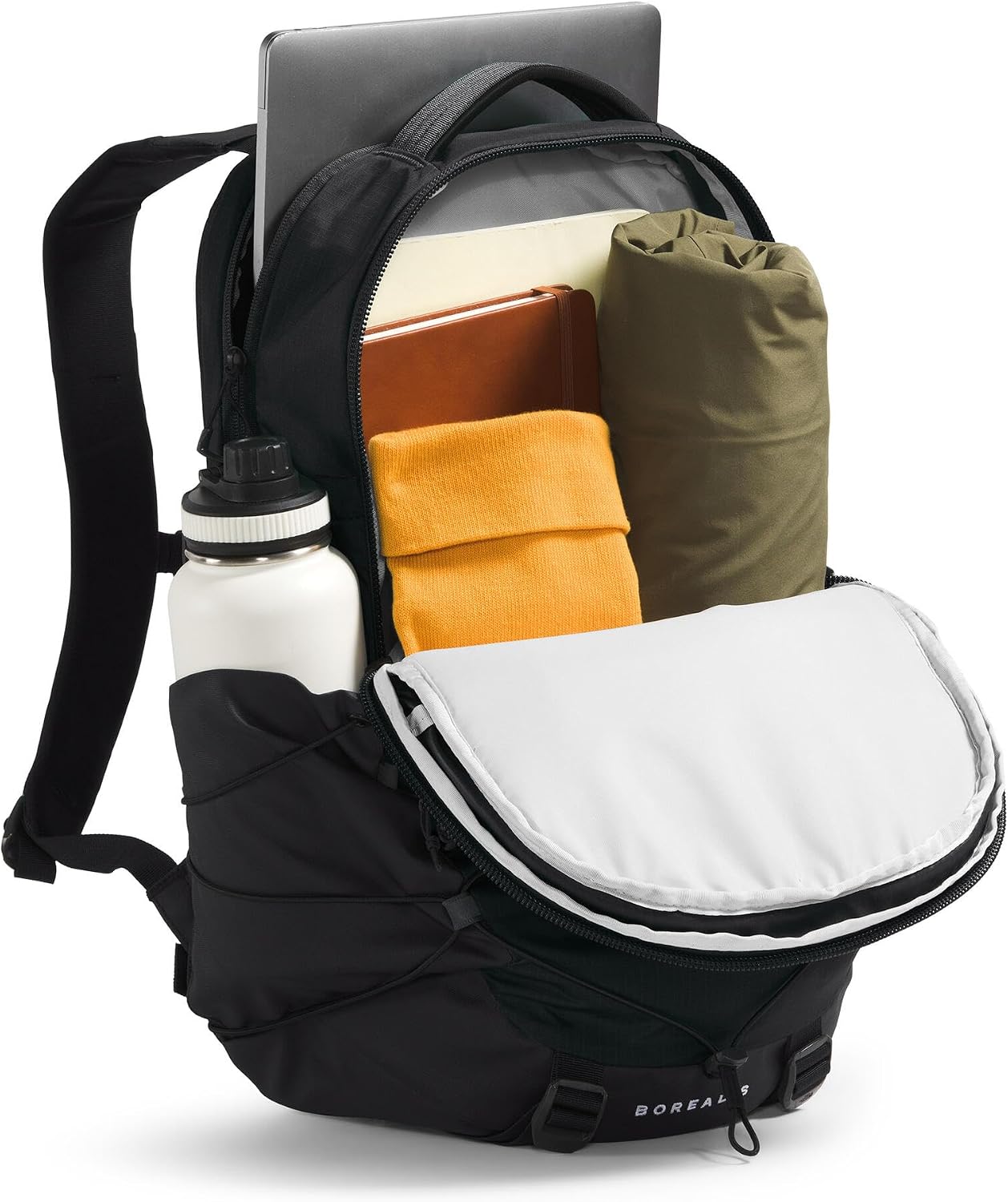 The North Face Borealis Commuter Laptop Backpack - Water Repellent, Laptop Sleeve, Large Main Compartment, TNF Black/TNF Black-NPF, One Size