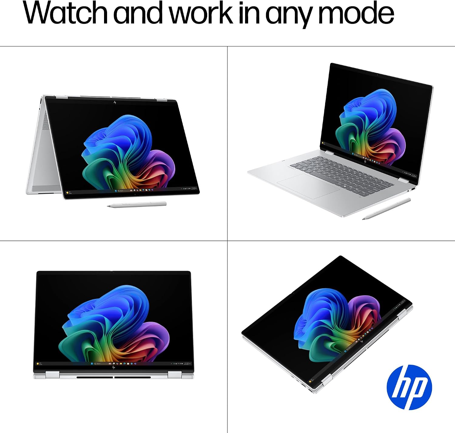HP OmniBook 7 Flip 16' 2-in-1 Copilot+ AI PC Laptop, 3K OLED Touch, Intel Evo Platform 8-Core Ultra 7 258V(>Ultra 9 185H), WiFi 7, Backlit KB, W Pen & 128GB PSD, Win11 Home(32GB|1TB SSD)