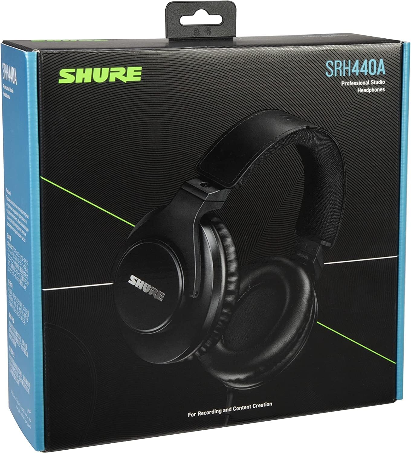 Shure SRH440A Over-Ear Wired Headphones Bundle with RMCH1-UNI Communication Cable with Microphone and 3-Button Control, for Monitoring & Recording, Adjustable & Collapsible Design - 2022 Version