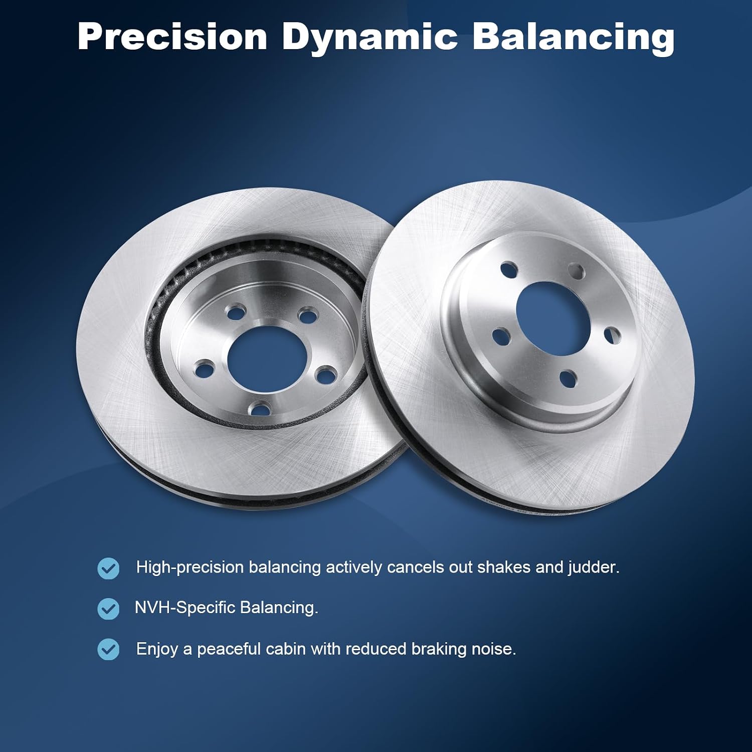 Front Disc Brake Rotors & Ceramic Brake Pads Kit Fit for Chrysler 2005-2019 300; for Dodge 2009-2020 Challenger, 2006-2020 Charger, 2005-2008 Magnum #53022 D1056