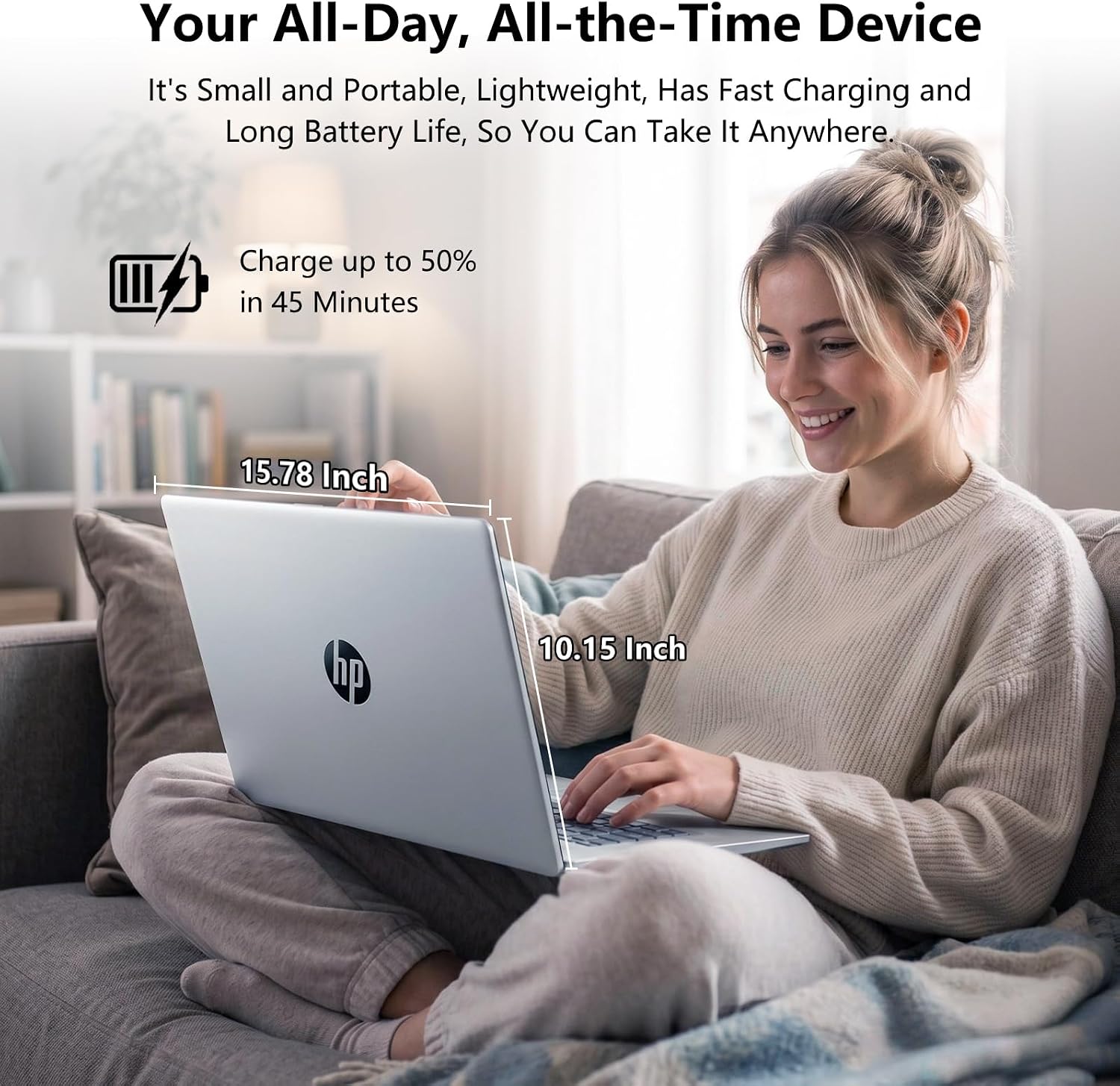 HP Pro Business Copliot AI Laptop PC, 17.3' Touchscreen, Intel Ultra 7 255U, 16GB DDR5, 2TB SSD, Wi-Fi 6, Webcam, Backlit Keyboard, Fingerprint Reader, Bundle with PCO Laptop Cooler