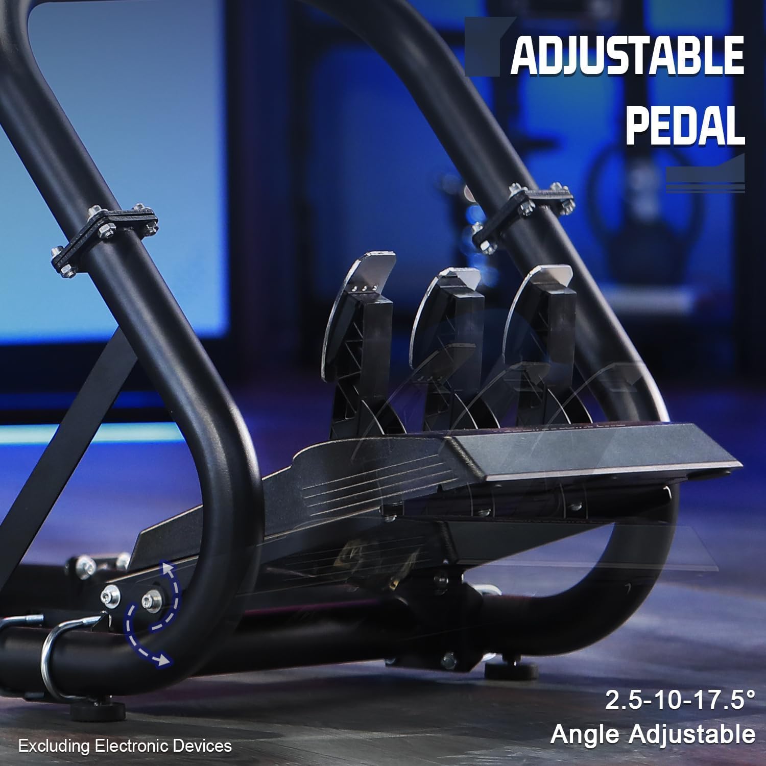 Marada 50mm Stable Round Tube Sim Racing Rig Racing Simulator Cockpit with Red Seat Fit for Logitech G29 G920 G923, for Thrustmaster T300RS, for Fanatec, for Moza, No Steering Wheel, Pedal, Handbrake