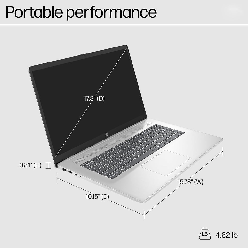 HP 17 Business Laptop | 17.3' HD+ Touchscreen | AMD 6-Core Ryzen 5 7430U (> i7-1255U) | 16GB DDR4 1TB SSD | Privacy Camera Type-C Fast Charge Long-Lasting Battery Win11 w/DLCA Accessory