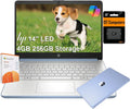 HP Stream 14' HD Laptop for Student & Home (14' LED, 1-Year Office 365, Intel 4-Core N150 (>N4120), 4GB RAM, 256GB Storage (128GB+128GB SD)), 11-Hr Long Battery Life, Fast Charge, Webcam, Win 11 S