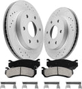 Anpulsero Front Brake Pads and Rotors Kit Compatible with 1999-2006 Chevy Silverado 1500, 2000-2006 Chevy Tahoe, 2000-2006 Suburban 1500 | 305mm(12in) | Anti-Rust Geomet Coated | D785-7653 & 55054