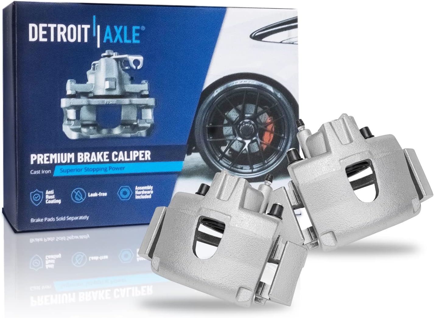 Detroit Axle - Front Brake Kit for 01-07 Dodge Grand Caravan Chrysler Town & Country, Disc Brake Rotors Ceramic Brake Pads Brake Calipers Replacement: 11.06 inch Rotor