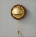 Wall Lamp E27 Bulb Made of Gold and Silver Wood with Switch, Living Room Staircase Hallway Light,Bathroom