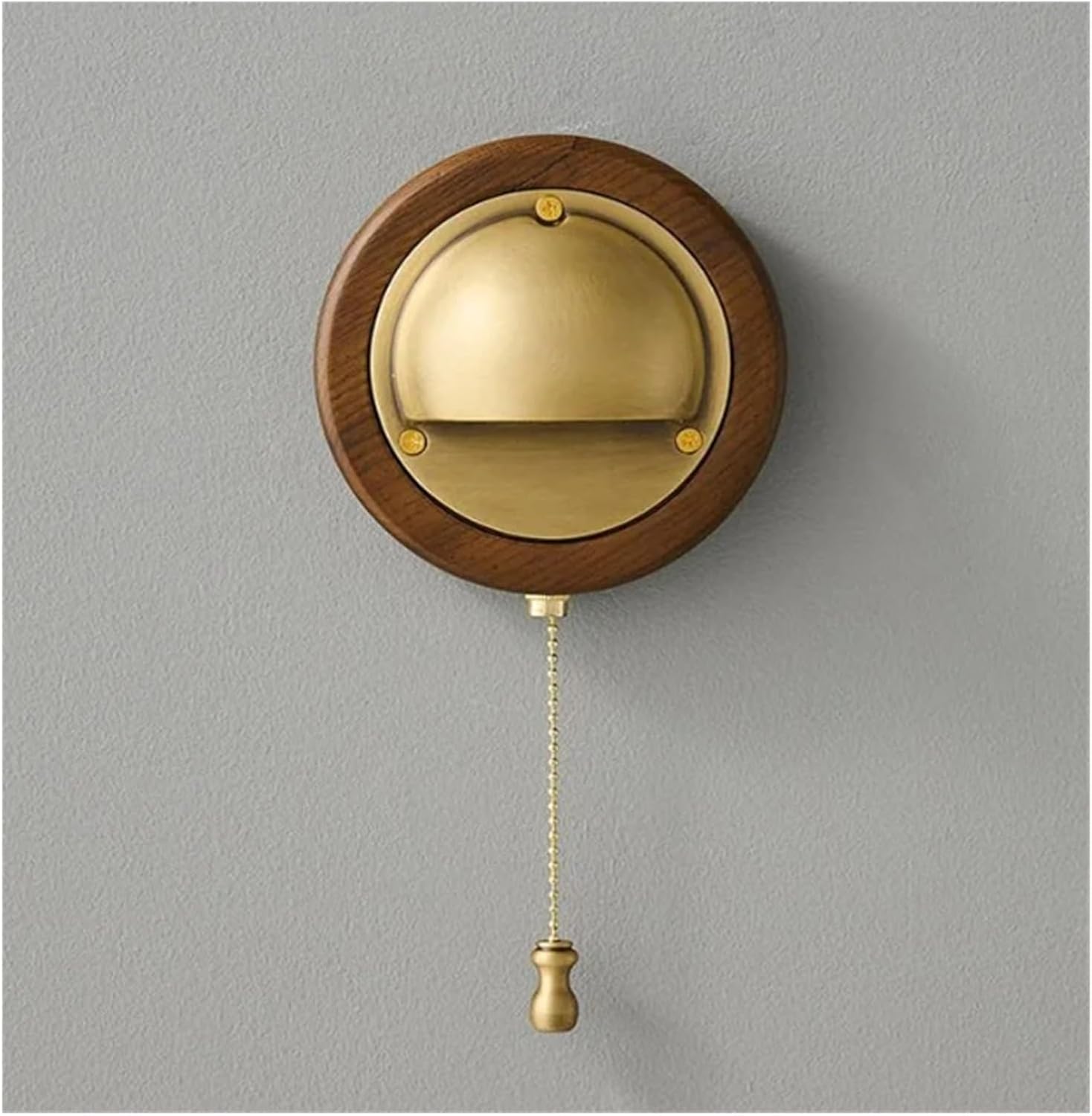 Wall Lamp E27 Bulb Made of Gold and Silver Wood with Switch, Living Room Staircase Hallway Light,Bathroom