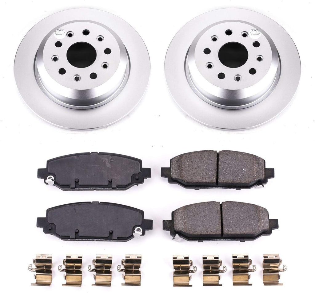 PowerStop Rear Brake Kit for Jeep Wrangler 2018-24 - Fully-Coated Disc Rotors with Z17 Ceramic Brake Pads Replacement, CRK7942
