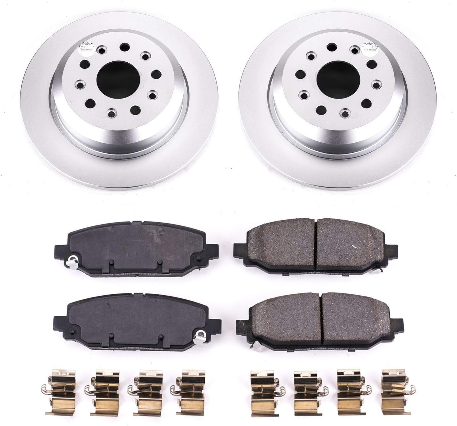 PowerStop Rear Brake Kit for Jeep Wrangler 2018-24 - Fully-Coated Disc Rotors with Z17 Ceramic Brake Pads Replacement, CRK7942