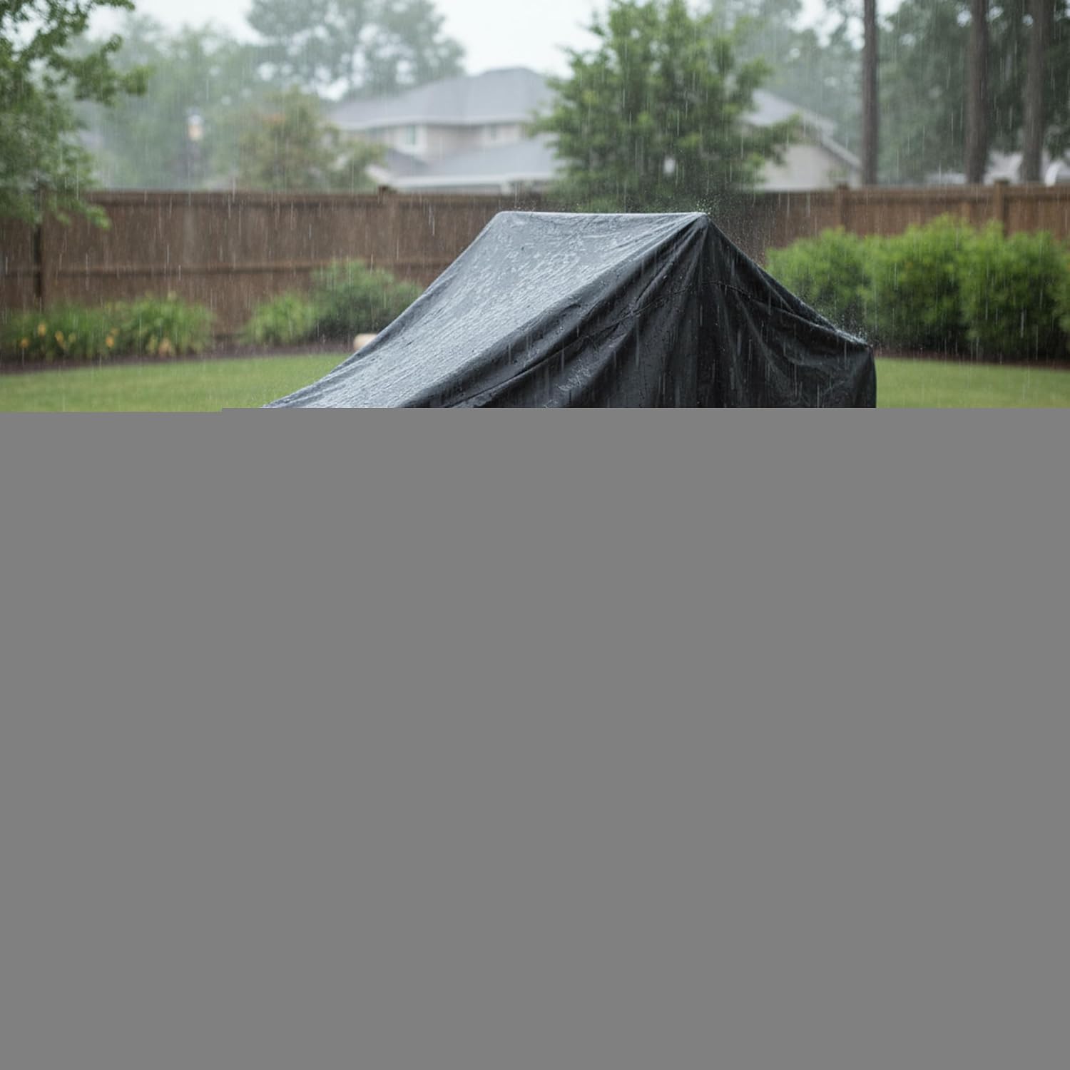Covermates Ultima Zero‑Turn and Riding Lawn Cover – Heavy-Duty All-Weather Rip-Resistant Outdoor Protection Water‑Resistant, Secure Drawcord, & Breathable Vent, 50W x 80D x 48H inches, Ripstop Black