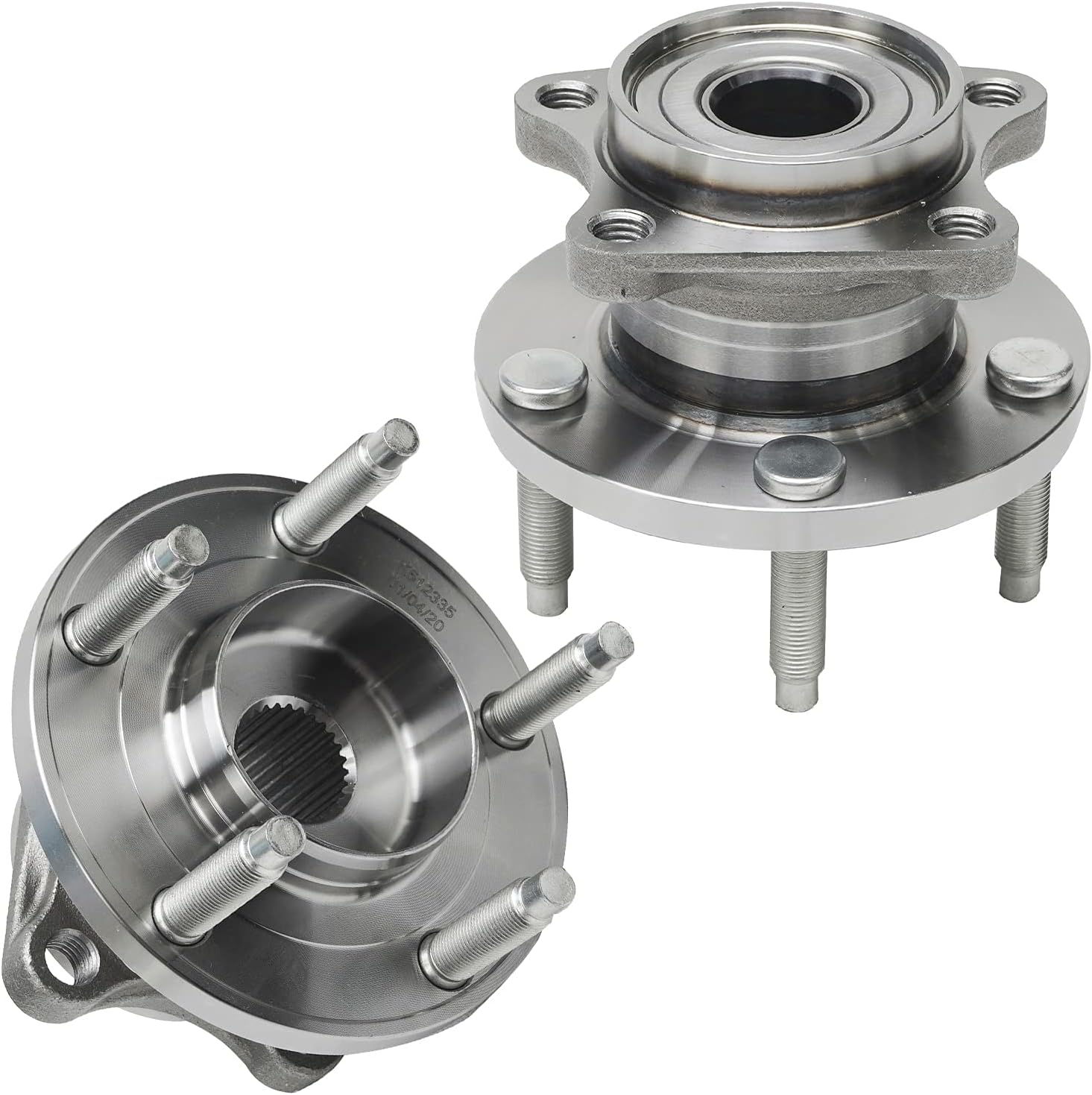 Detroit Axle - Rear Brake Kit for AWD 07-10 Ford Edge Lincoln MKX Disc Brake Rotors Ceramic Brakes Pads Replacement 2007 2008 2009 2010 Wheel Bearing Hubs: 11.89'' inch Rotor