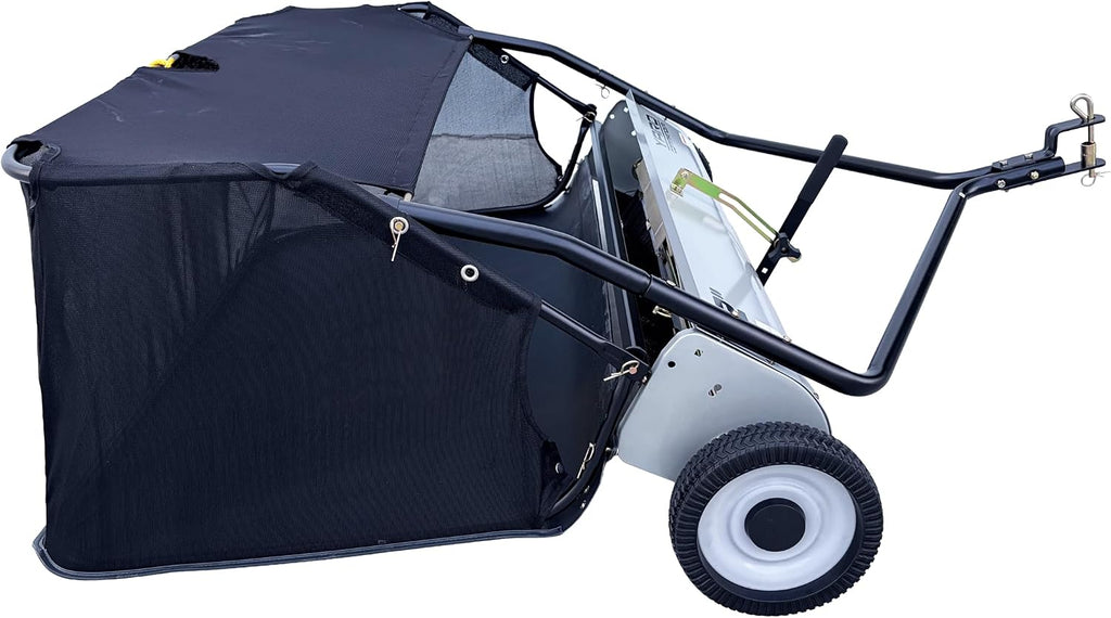 Yard Commander - 52-Inch Tow-Behind Lawn Sweeper, 10' Nylon Brushes, Universal Tractor/ATV Hitch, Never-Flat Wheels, Adjustable Height, 1-Year Warranty, Ideal for Leaves, Grass & Debris