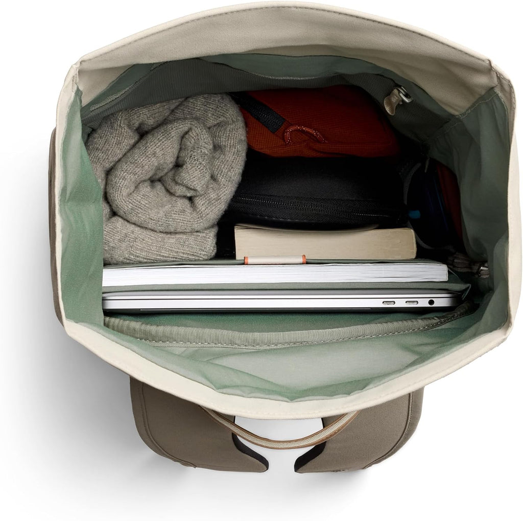Bellroy Classic Rolltop (commuter backpack with 16' laptop sleeve, luggage pass-through, and two access points) - Tahini