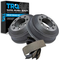 TRQ Brake Drum and Shoe Rear LH Left RH Right Kit 8500LB GVW | for 1987-1991 Ford E-250 Econoline +5 more 8500LB GVW with 12 x 3 Inch Drums with 12.01 Inch Rear Drums with Flanged Brake