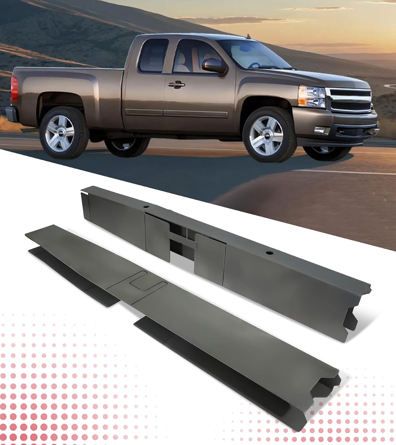 ELITEWILL Frame Repair Kit Fit for 07-14 Chevy Silverado GMC Sierra 1500 | Fit for 2nd Gen Silverado & 3rd Gen Sierra 1500 Extended & Crew Cab,11-Gauge Steel,Zinc-Coated Surface,Rust Prevention