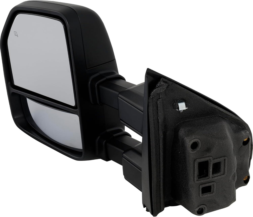 Kool Vue Driver Side Power Heated Towing Mirror for Ford F-250 F-350 Super Duty 2017-2022 Manual Fold With Signal Light; Without Blind Spot Monitor, Memory & Puddle Lamp Textured