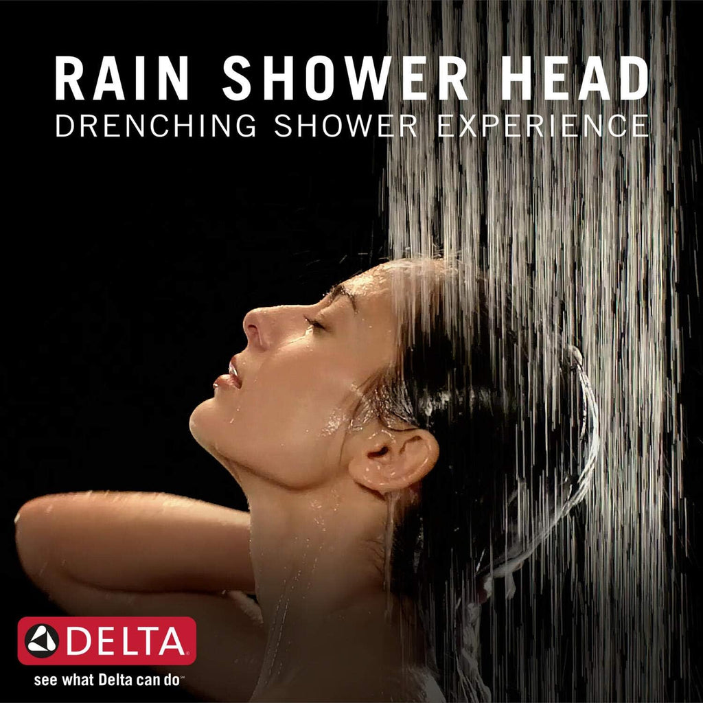 Delta -Faucet Rain Shower Head, Rainfall Shower Head, Gold Shower Head Rainfall, Metal Shower Head, Ceiling Mount Shower Head, Lumicoat Champagne Bronze (Shower Arm Included)