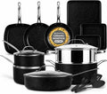 Granitestone Ceraluxe 20 Pc Ceramic Cookware Set Nonstick, Complete Pots and Pans Set Non Stick for Kitchen with Bakeware, Utensils & Steamer, Non Toxic Made Without PFOA PFOS, Oven & Dishwasher Safe