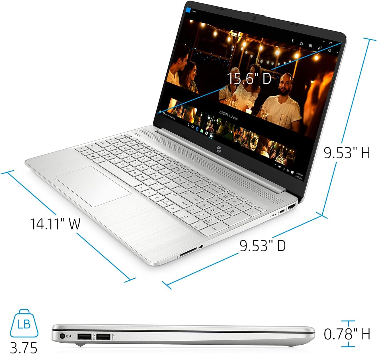 HP Pavilion 15.6' FHD Laptop (2022 Latest Model), AMD Ryzen 5 5500U (Beats i7-11370H), 16GB RAM, 1TB PCIe NVMe M.2 SSD, Thin & Portable, Micro-Edge & Anti-Glare Screen, Long Battery Life, Windows 11