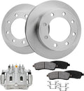 Detroit Axle - Rear Brake Kit for 00-04 Ford F-250 Super Duty F-350, 00-05 Excursion, Disc Brake Rotors Ceramic Brake Pads Brake Caliper 2000 2001 2002 2003 2004 2005 Replacement
