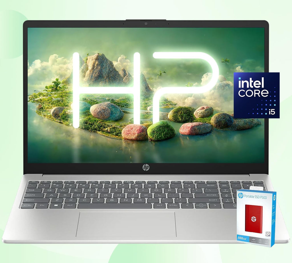 HP 15.6 FHD Laptop | 10-Core Intel Core i5-1235U | Intel Iris Xe Graphics | Wi-Fi 6 | Anti-Glare | Long Battery Life (Windows 11, 64GB RAM | 1.5TB SSD)