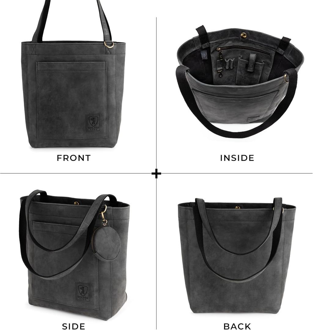 Berliner Bags Vintage Genuine Leather Tote Bag Seville, Handbag, Large Shopper for Women