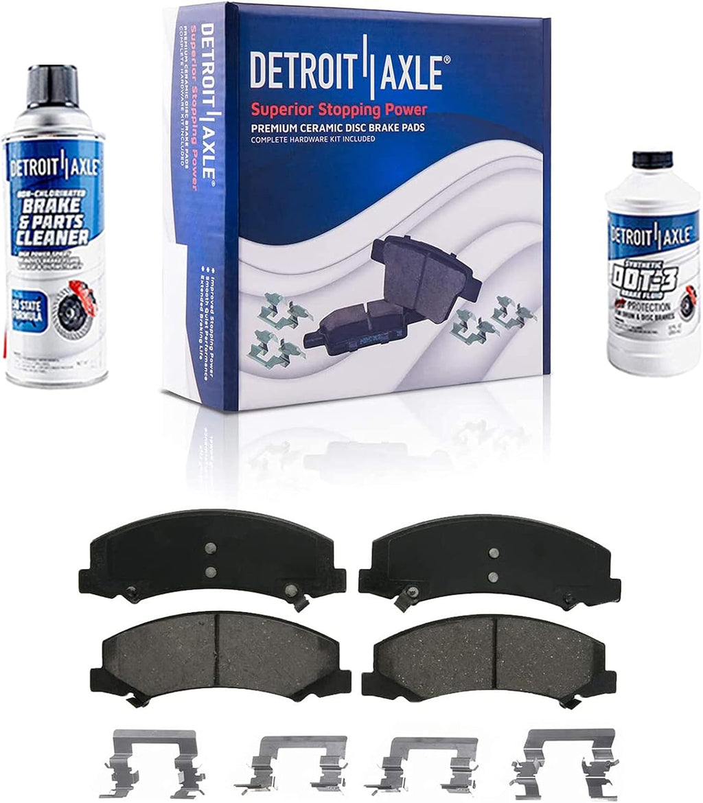 Detroit Axle - Front Brake Kit for 2006-2013 Chevrolet Impala Monte Carlo Buick Lucerne Disc Brake Rotors Ceramic Brakes Pads Brake Calipers Replacement