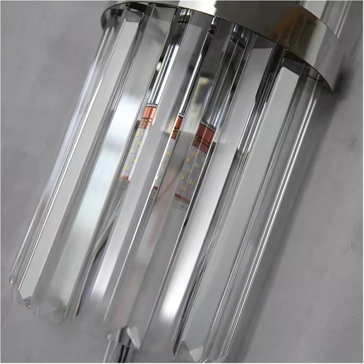 Crystal Wall Lamp Luxurious Gold Silver for Living Room Bedroom Decor Luminaire Bedside Wall Light Bathroom Fixtures Versatile Wall lamp(Silver)
