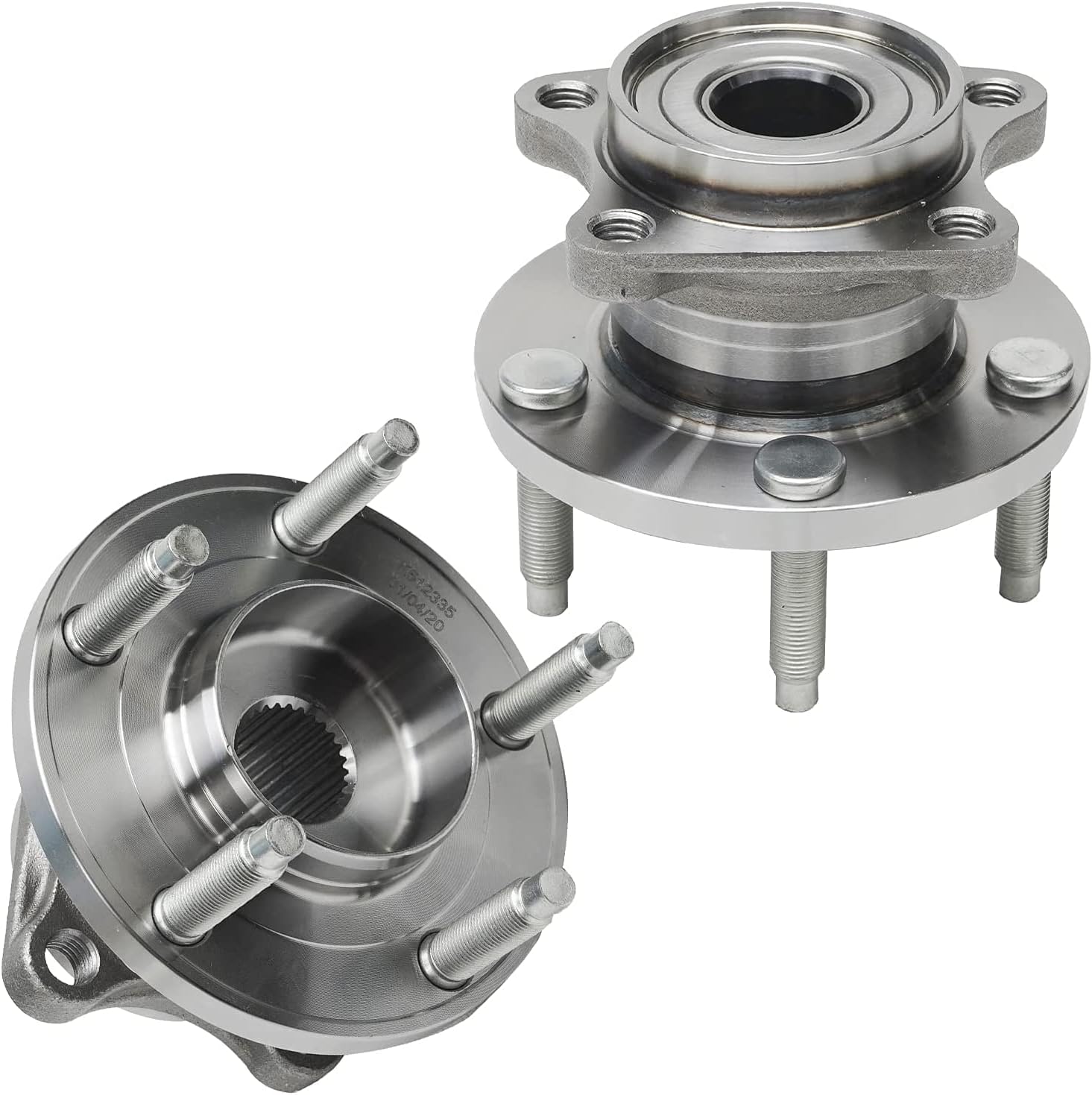 Detroit Axle - Front and Rear Disc Brake Rotors and Pads Wheel Bearings and Hubs Replacement for 2007 2008 2009 2010 Ford Edge Lincoln MKX - 14pc Set