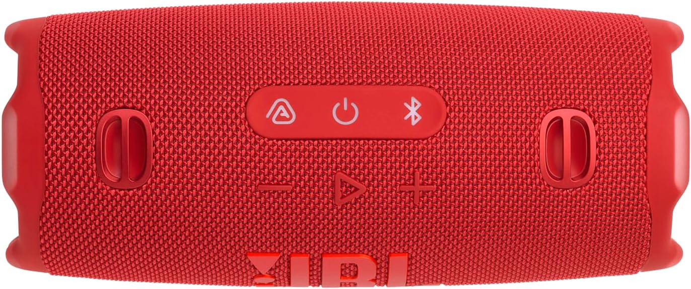 JBL Charge 6 - Portable Waterproof & Drop-Proof Bluetooth Speaker, Bold JBL Pro Sound with AI Boost, 28Hrs of Playtime, Built-in Powerbank & Comes with a Sturdy/Removable Carrying Strap (Red)