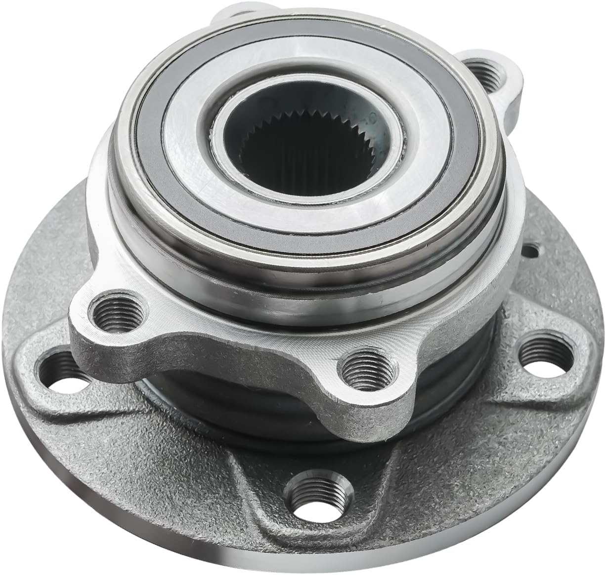 Detroit Axle - Front Brake Kit for Audi Q3 Quattro VW Passat Tiguan Limited, 12.28'' inch Disc Brake Rotors Ceramic Brake Pads Wheel Bearing Hubs Replacement
