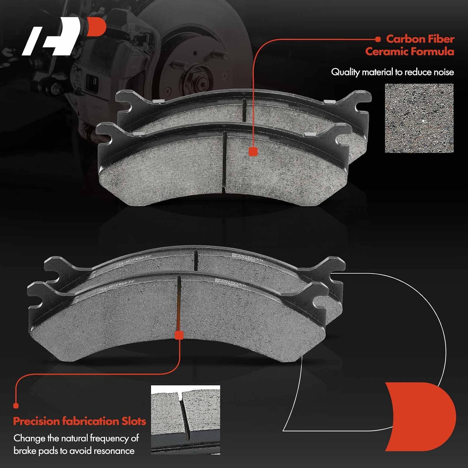 A-Premium Front and Rear Drilled and Slotted Disc Brake Rotors + Ceramic Pads Kit Compatible with Select Chevy, GMC and Hummer Models - Silverado/Sierra 1500/2500 HD, Suburban 2500, H2, Yukon XL 2500