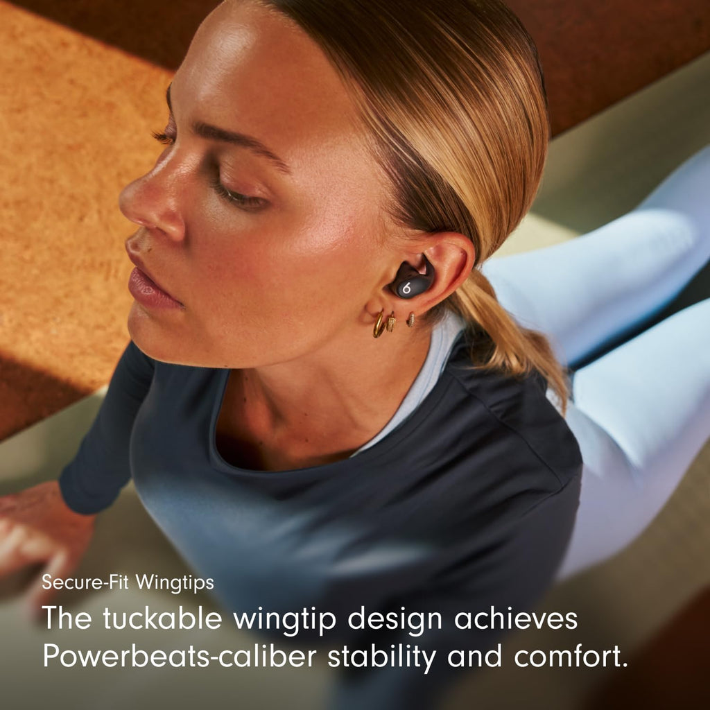 Beats - Powerbeats Fit - Wireless Noise-Cancelling Workout Earbuds with Ultimate Secure Fit with AppleCare+ (2 Years) - Jet Black