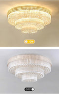 Modern Large Crystal Ceiling Lights for Living Room Lustres LED Gold Silver Ceiling Lamp Luxury Home Decor Lighting Luminaires,Dining Light Fixtures