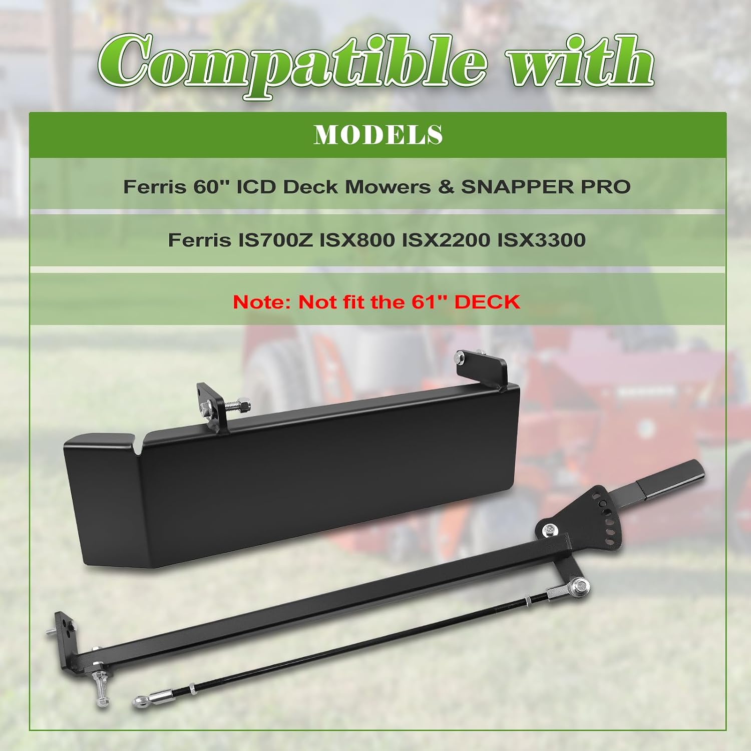 Mower Chute Blocker, Fit for Ferris IS700Z ISX800 ISX2200 ISX3300, Fit for Ferris 60' ICD Deck Mowers & Snapper PRO, Precision Grass Discharge Control
