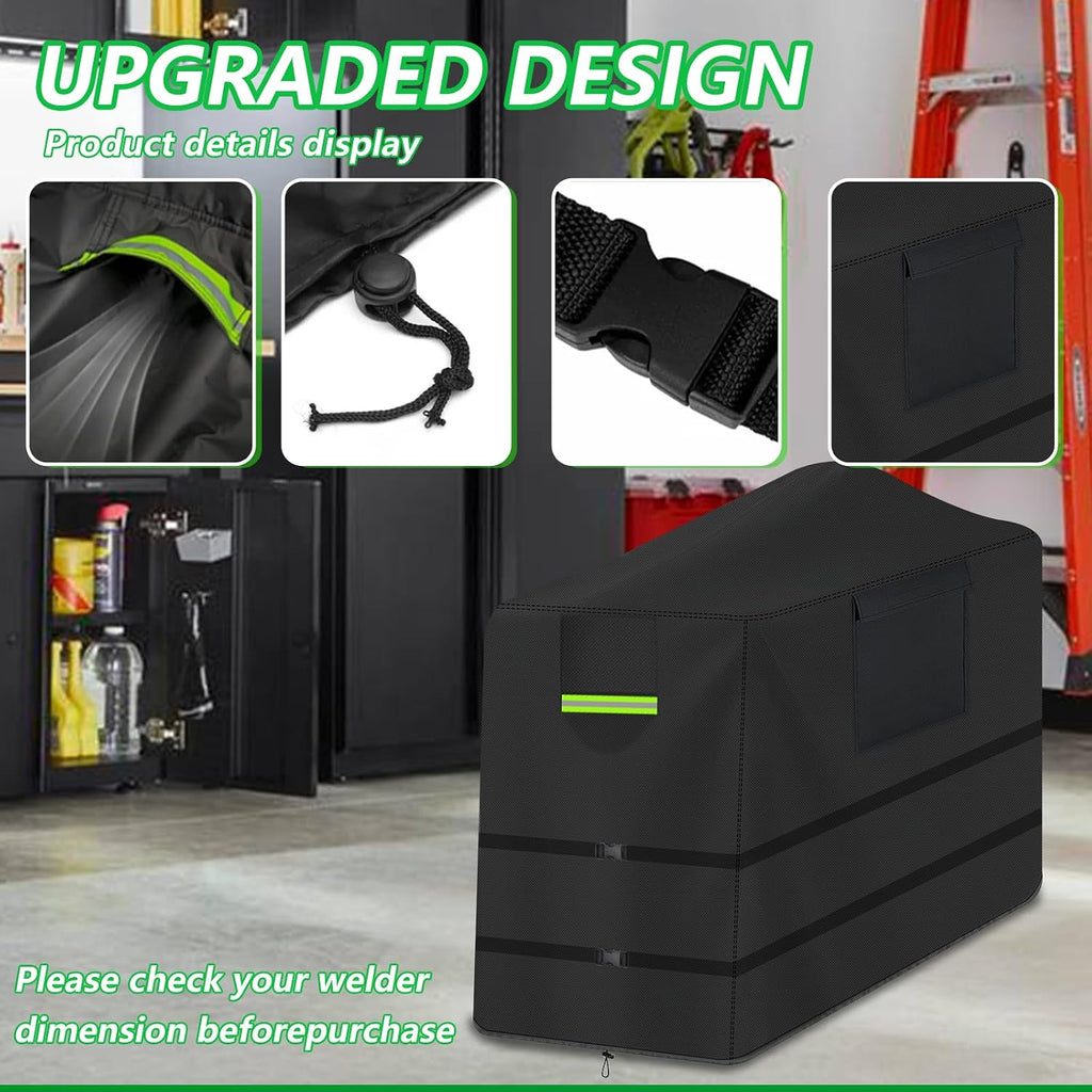 Waterproof Full Tractors Cover Replace,600d Oxford Cloth Tractor Cover for John Deere 1,2,3 Series 1025r 2320 2720 3520, Kubota and Mahindra with Backhoe,with Click-Close Straps & Reflective Strip