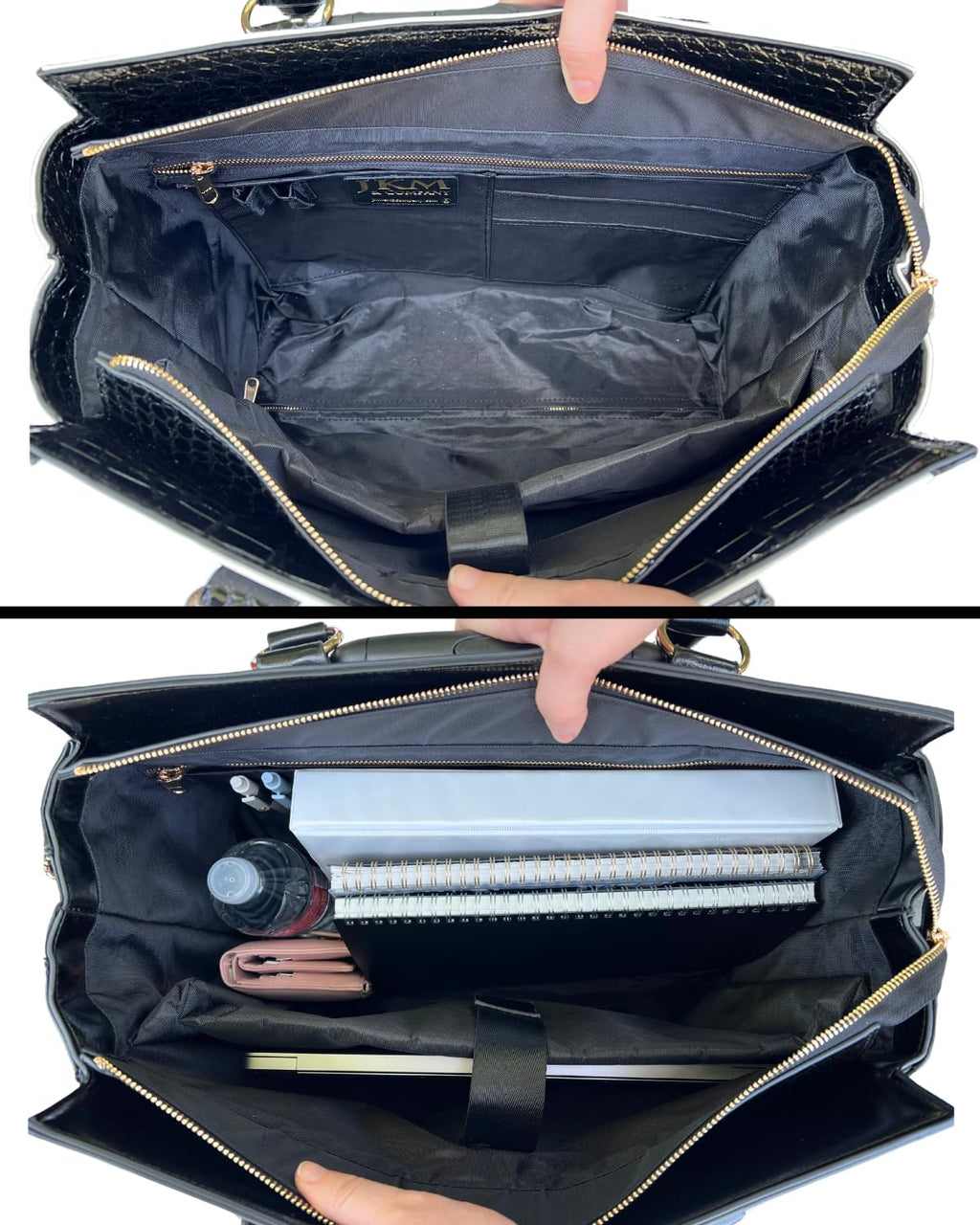 JKM & Company Rolling Laptop Bag Women, Rolling Briefcase for Women, 13'-17' Inch Laptop Bag with Wheels