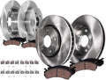 Detroit Axle - 8pc Brake Kit for Toyota 2012-2017 Prius V Disc Brake Rotors Ceramic Brakes Pads with Hardware 2013 2014 2015 2016 Replacement 10.83' inch Front and 11.42' inch Rear