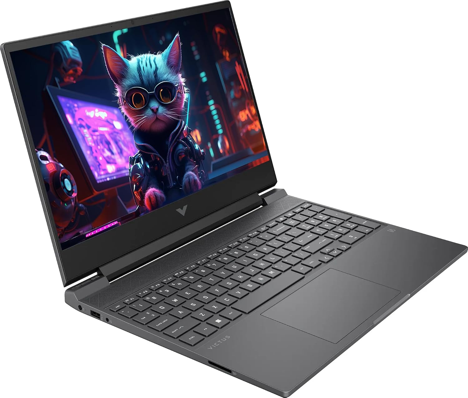 HP Victus 15.6' FHD 144 Hz Gaming Laptop, 8-core Intel i5-12450H, 16GB RAM 1TB Storage (512GB SSD+512GB Docking Set), Backlit Keyboard, Numeric Keypad, RJ-45, Windows 11, NLY Earphones, Mica Silver
