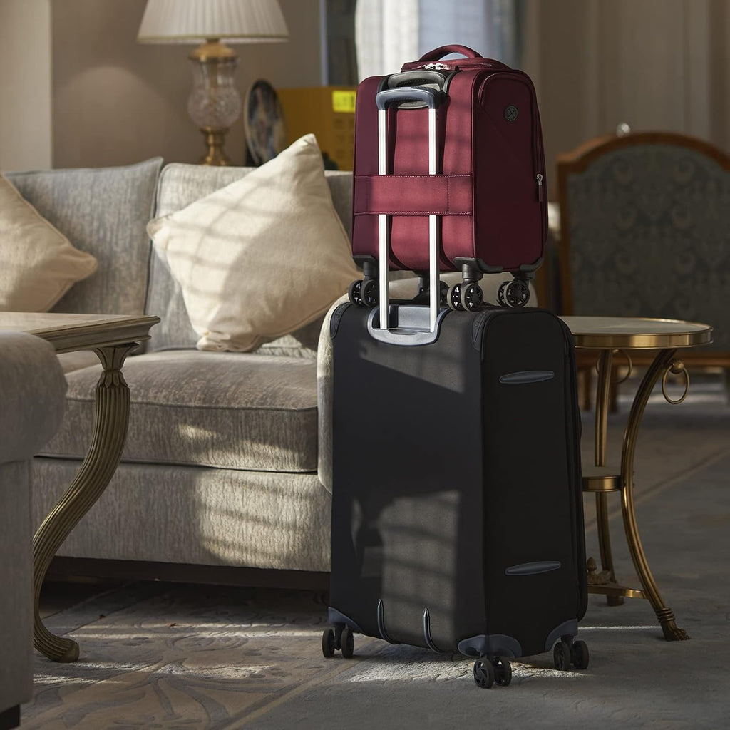 Verage Carry On Underseat Luggage with Wheels & USB Port, 14 Inch Wheeled Spinner Bag Carry-on Luggages for Airlines, Lightweight Suitcase Men Women, Pilots and Crew (14-Inch Compact Underseat)