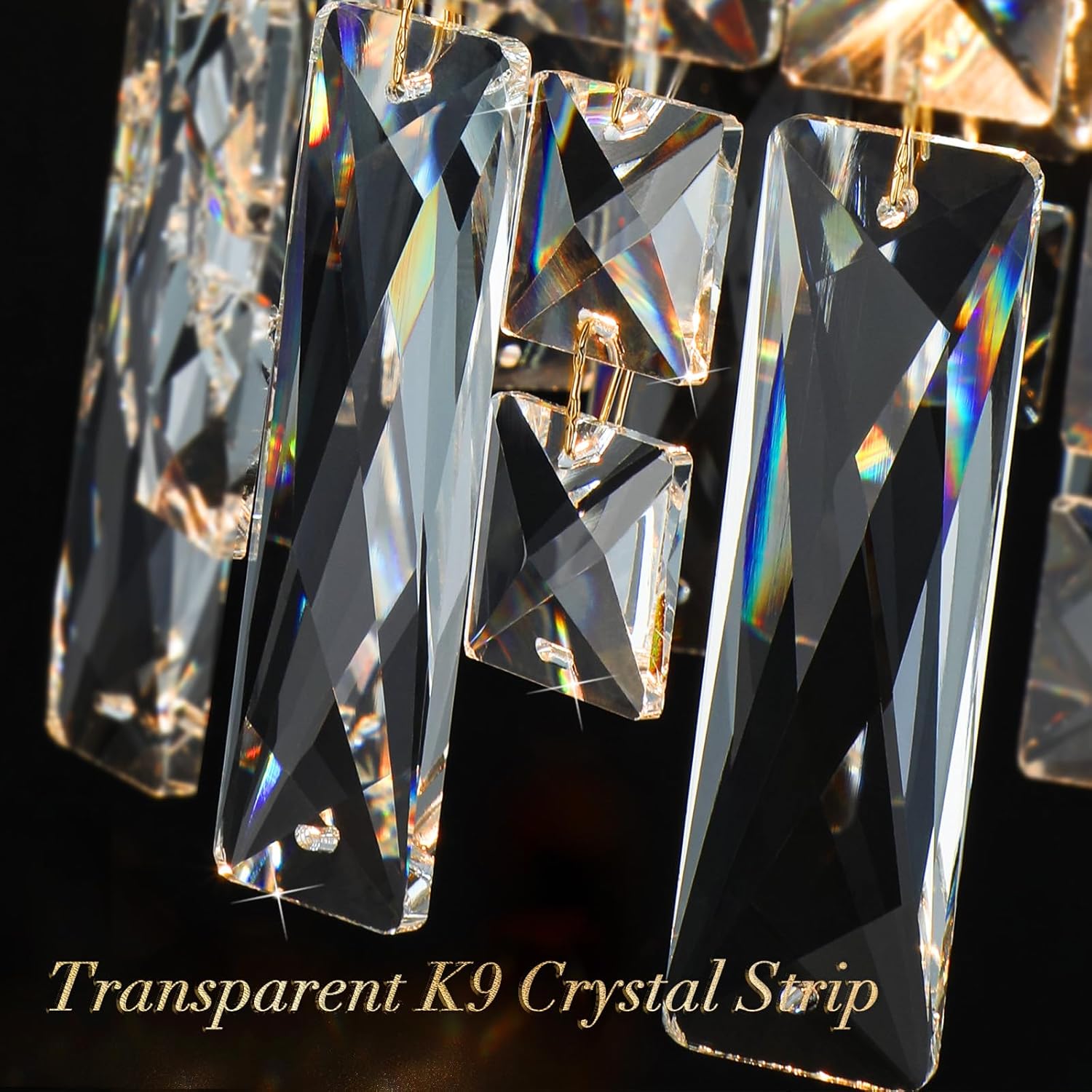 Gold Crystal Chandelier | Modern Luxury Oval-Shaped Chandeliers for Dining Room Light Fixture, 32' 10-Light Crystal Ceiling Lighting Fixture for Dining Room Kitchen Island Bar