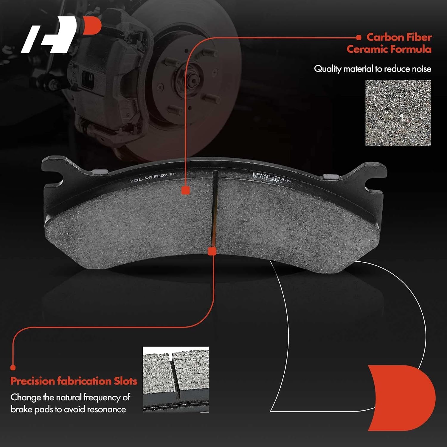 A-Premium 12.99 inch (330mm) Rear Drilled and Slotted Disc Brake Rotors + Ceramic Pads Kit Compatible with Select Chevy and GMC Models - Silverado HD, Suburban, Sierra 2500, Avalanche, Yukon XL, 6-PC